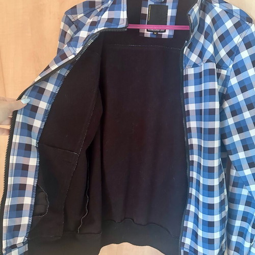 Men's checked jacket with fleece lining like new