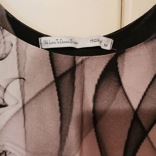 Helmi maxi dress with abstract smoky print, size M, new