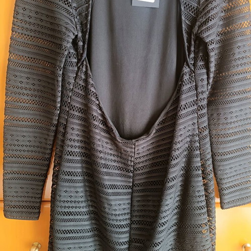 Black backless dress Anel new, size large with lace