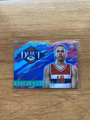 2024-25 Topps Finest Kyshawn George Debut Blue Refractor Die Cut RC card like new