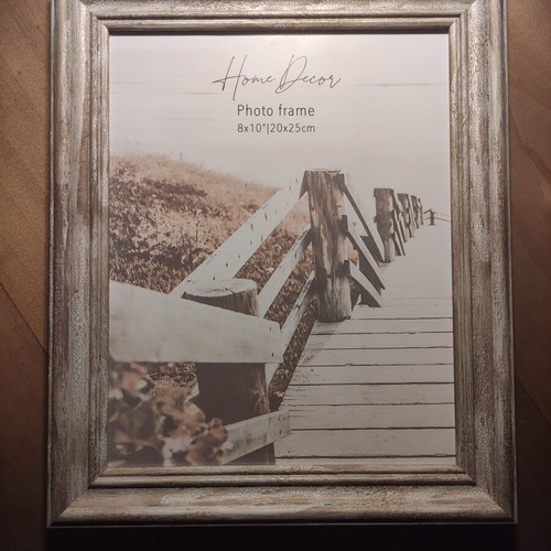 Jumbo photo frame with brushed wood effect, 20x25cm