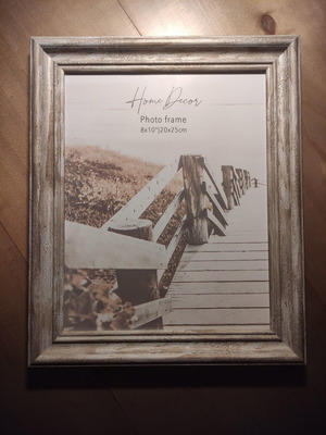 Jumbo photo frame with brushed wood effect, 20x25cm