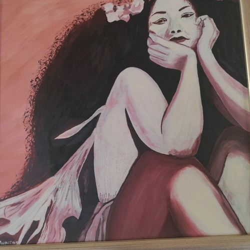 Two modern art paintings like new