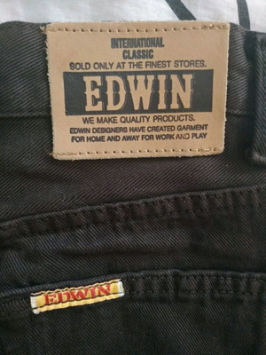 Edwin παντελόνι γυναικείο vintage 90's, no Small, καφέ, καινούργιο