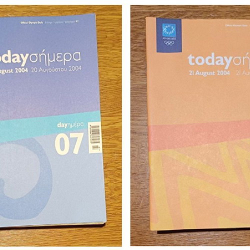 Athens 2004 Olympic Games complete set of 16 unused official daily programs like new