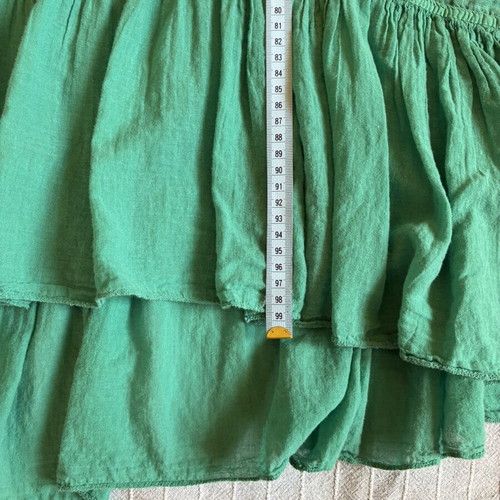 Puro Lino Italian Linen Midi Dress emerald green, like new