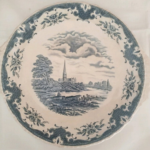 W H Grindley Scenes After Constable Salisbury Cathedral decorative plate like new