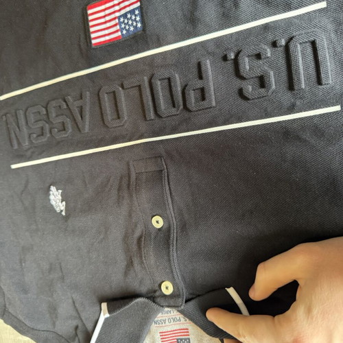 Polo shirt XL new, black and blue