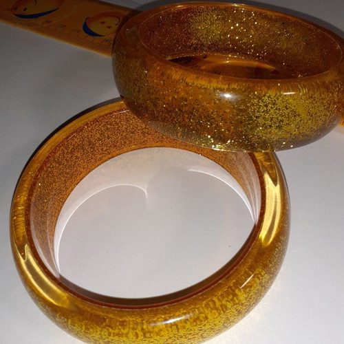 Bracelet set new, gold color, pack of two