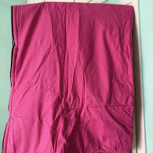 Armoutis Bros Co. vintage sleeping bag, fuchsia and purple