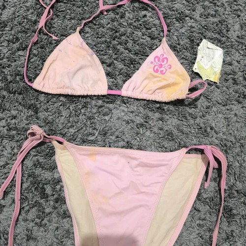 Women's swimwear set pink with fuchsia print new No XL