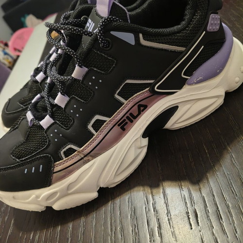 Fila Memory women's athletic shoes, size 40, black and purple
