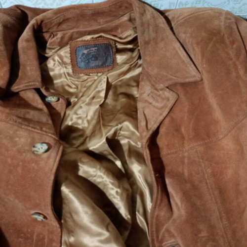 Men's handmade leather coat Romeo y Julieta size M like new brown