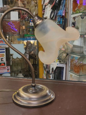 Table lamp Viokef brass like new, height 31cm