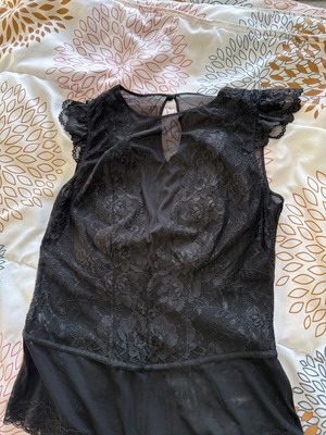 H&M black transparent bodysuit like new, size S