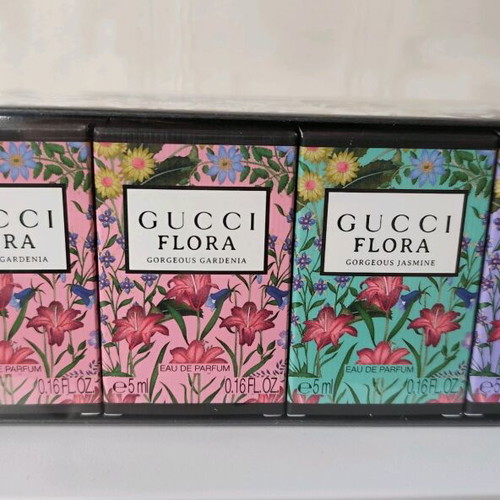 Gucci Flora 4 x 5 ml Eau de Parfum miniature perfume set new