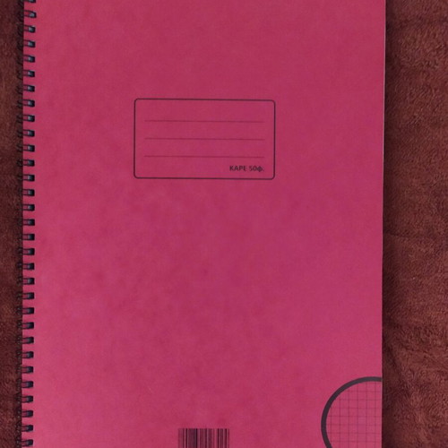 SALKΟ spiral A4 squared notebook, 50 sheets, red cover