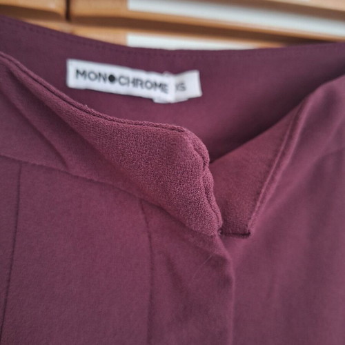 Straight pants bordeaux Monochrome like new, size XS