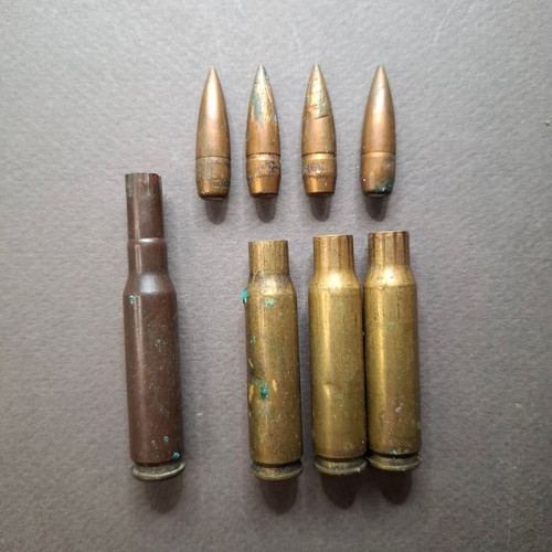 Casings and Bullets used, vintage military collectibles