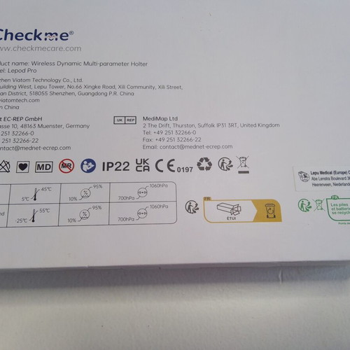 Checkme Lepod Pro 12-Lead Wireless Holter ECG Monitor