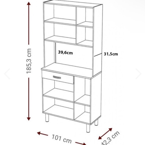 Bezen kitchen cabinet Sonoma white like new 101x42x185cm