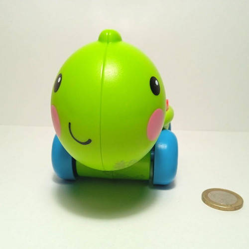 Fisher Price turtle on wheels baby toy used, plastic, approx. 14cm