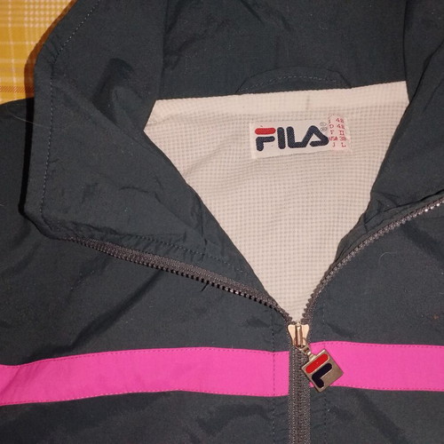 Fila retro jacket used, blue and green, size M