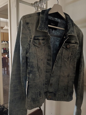 Denim jacket used, short waist, size S, blue