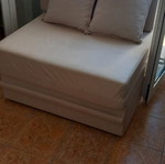 Sofa bed with storage space, new