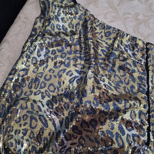 Miss Sixty One Shoulder Dress with Sequins Size S New