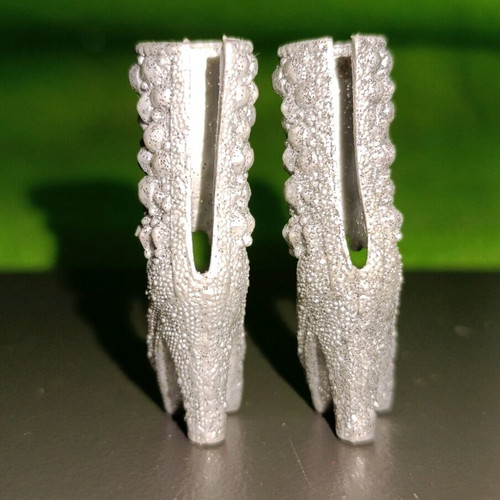 Barbie Silver Glitter Platform High Heels Shoes used, Fashionistas Model
