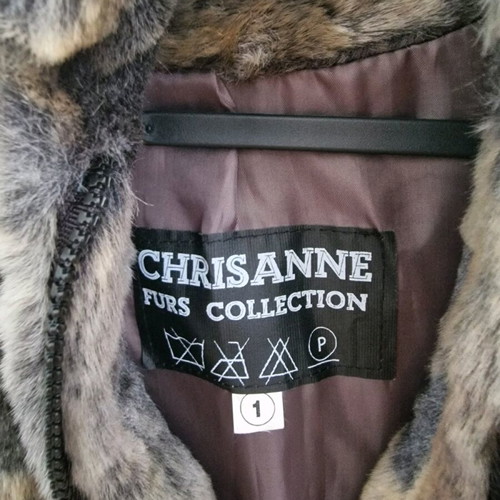 Sleeveless fur vest like new, gray and brown, size S