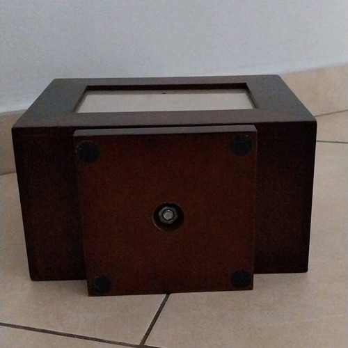 Wooden photo box with double-sided frame like new