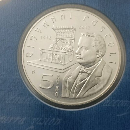 San Marino 2012 coin set 8 euros and silver commemorative 5€ Giovanni Pascoli blister new
