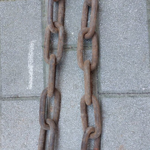Heavy-Duty Chains with Hooks used, 3.5 meters each