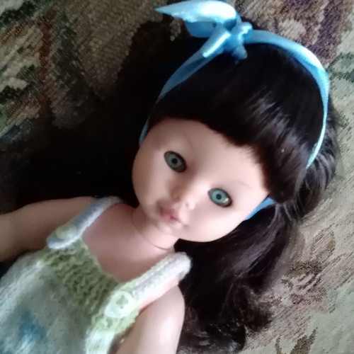 Vintage doll 70's used with handmade clothes