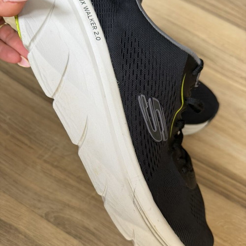 Skechers D'lux Walker 2.0 Swave sneakers size 47.5 like new black and white