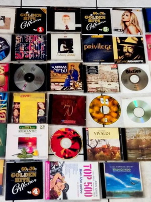 Music CDs used, pack of 42, Greek and international