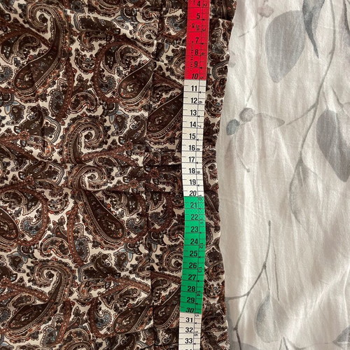 Midi skirt with paisley pattern, brown, used, size L