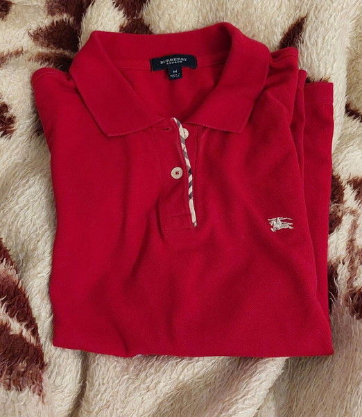 Κόκκινη μπλούζα κοντομάνικη Burberry Polo Νο M