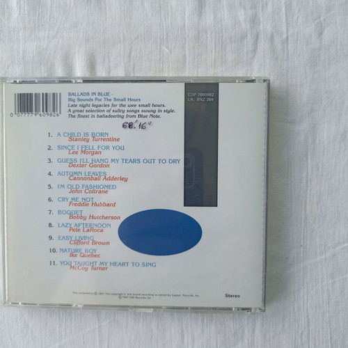 Ballads In Blue CD like new, rock