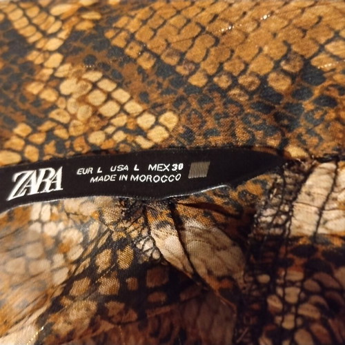 Zara transparent crop top like new, beige and brown, size L