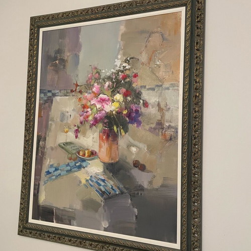Oil painting by European artist like new with handmade frame