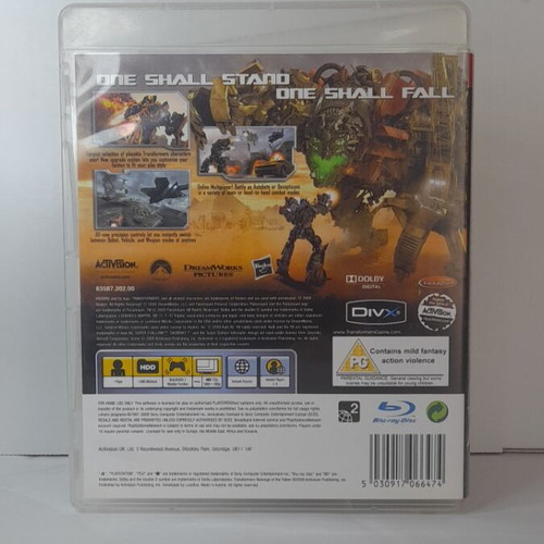 Transformers Revenge of the Fallen PS3 game, like new, English version