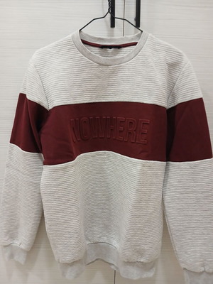Men's gray and burgundy LGW Casual shirt size M like new
