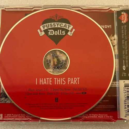 Pussycat Dolls I Hate This Part 3-trk CD single used