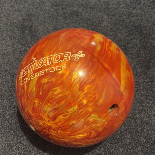 Bowling ball used with holes and scratches