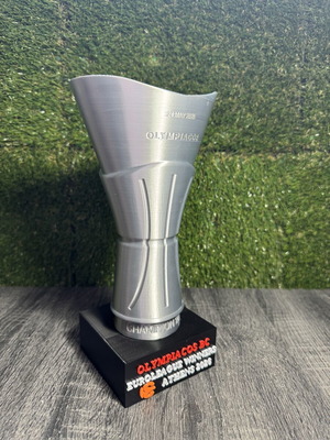 3D Printed τρόπαιο EuroLeague 2026 Olympiacos BC Champions Edition κατόπιν παραγγελίας