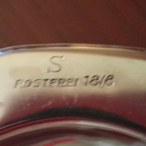 Stainless Steel 18/8 Small Orndevieres, like new, set of 6