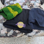Handmade wool knit caps, athletic, solid colors